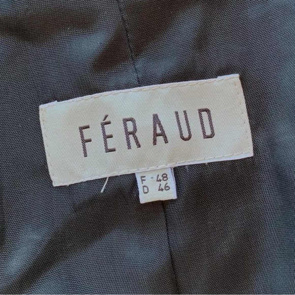 Feraud Virgin Wool Short Sleeve Buttoned Blazer Jacket Dark Gray Size FR48 US 16 - Picture 7 of 8